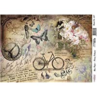 Cadence Papel de Arroz Bici y Mariposa 30x41cm